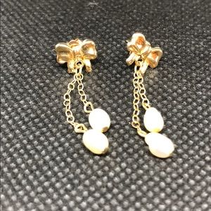14k tie earrings